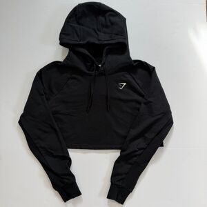 Gymshark Training Crop Hoodie Black M